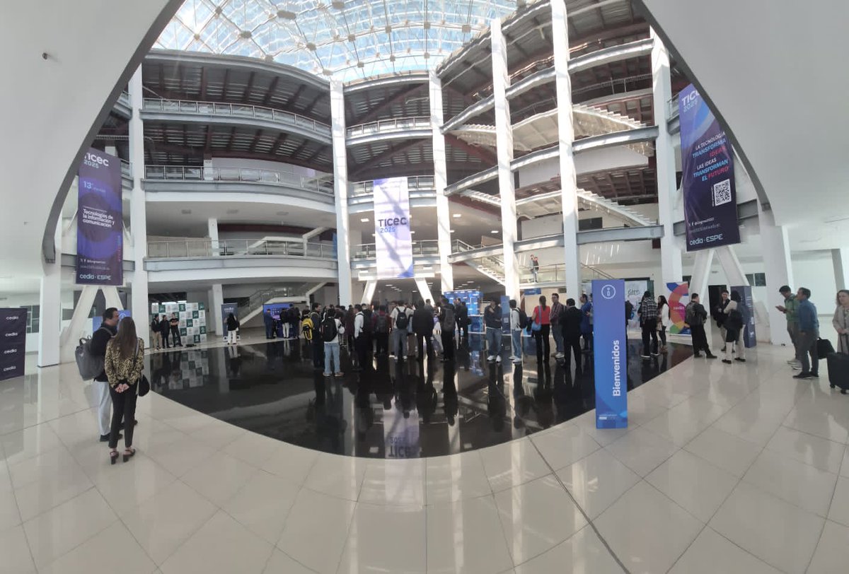 El congreso más importante de Tecnologías de la Información y Comunicación del país está aquí: #TICEC2025 de <a href="/CEDIAec/">CEDIA</a> 🖥️🌐
Este año, desde la <a href="/ESPEU/">ESPE</a> será el escenario donde conectaremos ideas, conocimiento y futuro. 
🕘 Síguenos minutos a minuto.