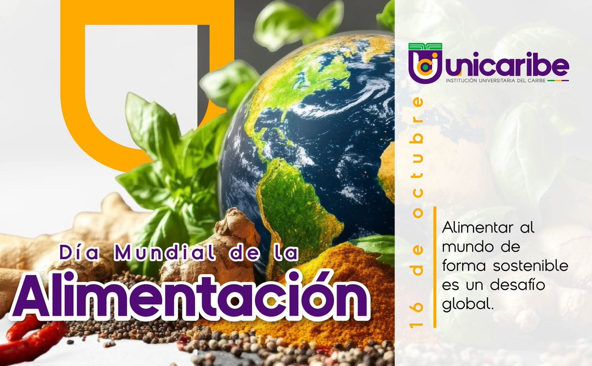 🗓☝️ Hoy recordamos que cada alimento cuenta una historia: la del campo, el trabajo y la sostenibilidad.

🥦🍌🧆🍲🫑En el #DíaMundialDeLaAlimentación, recordamos que en Unicaribe, mediante los programas de Administración de Agronegocios y Producción Agropecuaria Sostenible,