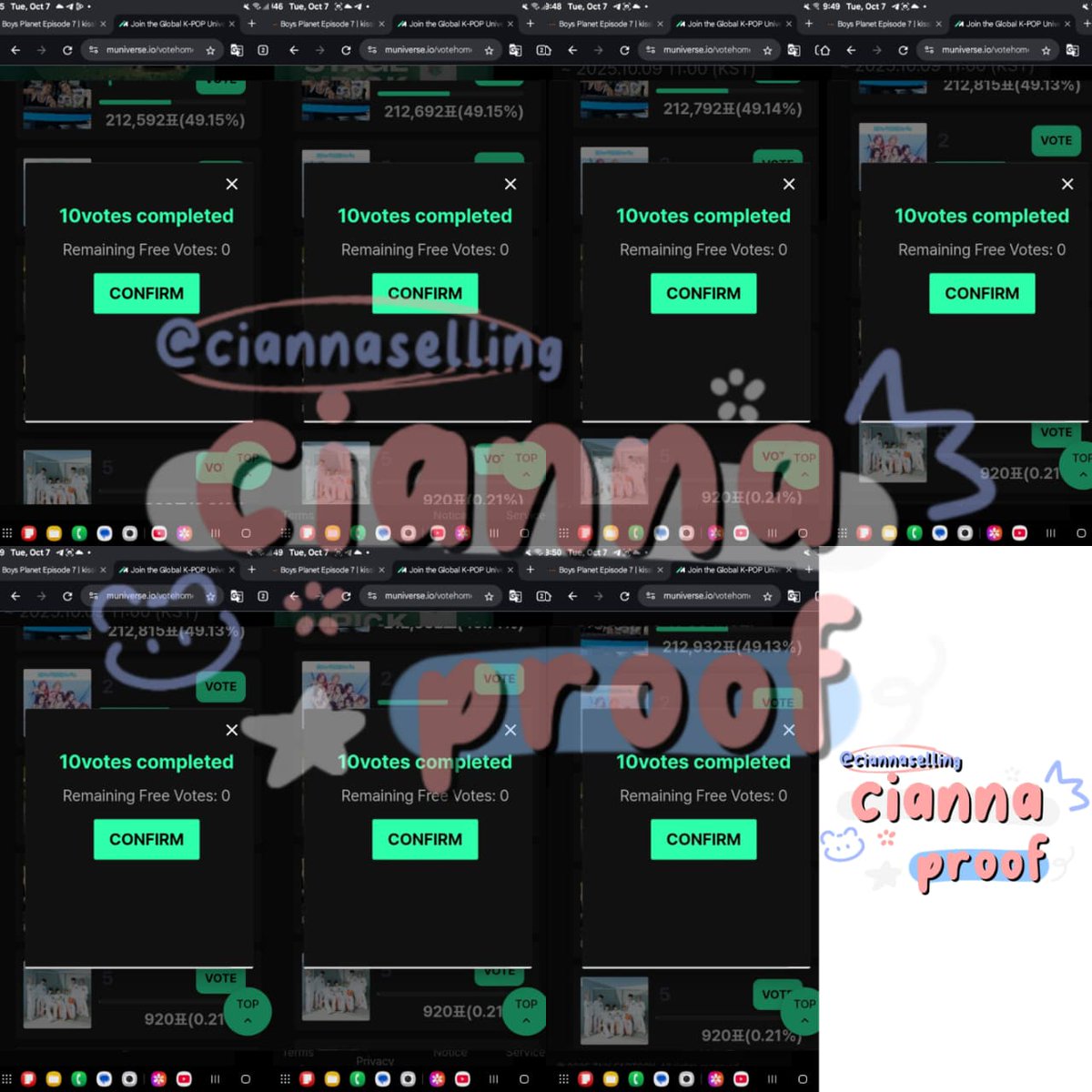 cianna selling kpop votes tweet media