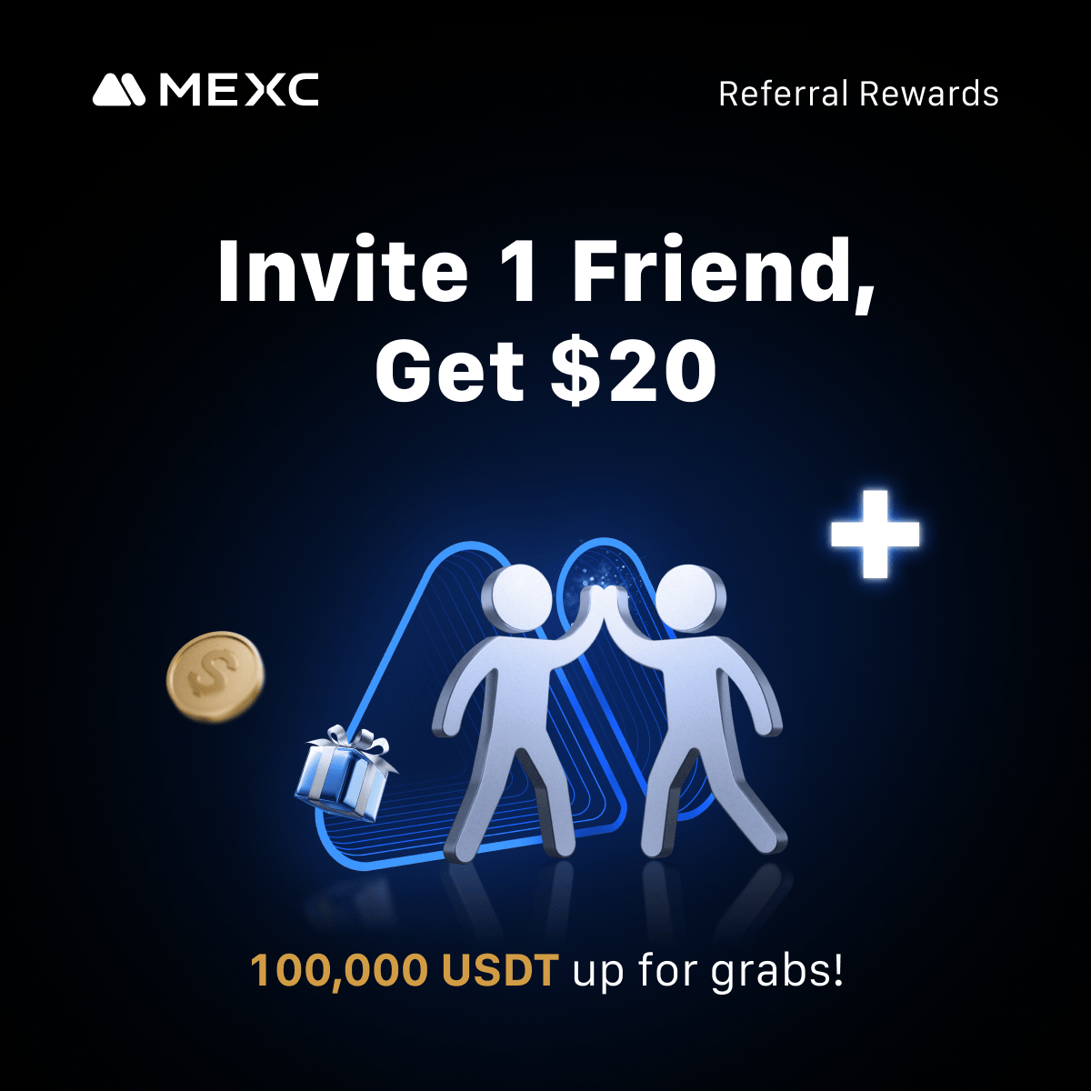 MEXC's tweet photo. 💰 Invite friends, trade together, and earn up to 100 $USDT! 

Join the MEXC Referral Program: both you and your friend will earn 20 $USDT each when they deposit and trade.

🚀 Bring your crew onboard and win-win now: https://t.co/hjBn0T7wqK https://t.co/uyHXskisi1