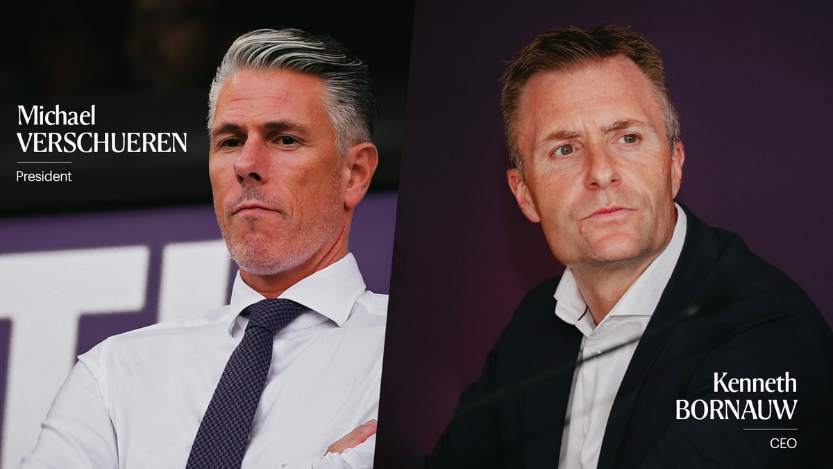 Michael Verschueren devient le nouveau président du Royal Sporting Club Anderlecht. Kenneth Bornauw wordt aangesteld als CEO. ♔