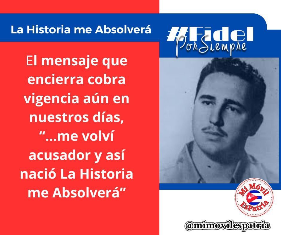 El alegato de #FidelPorSiempre trasciende por su humanismo en defensa del pueblo.
#JuntosPorMayabeque
#FidelViveEntreNosotros
#100AñosConFidel