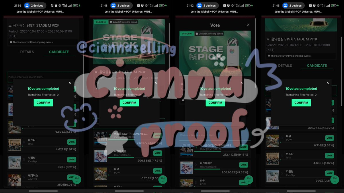 cianna selling kpop votes tweet media