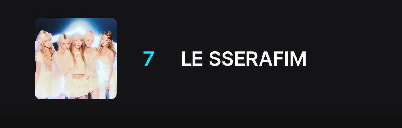 📊 | Update Ranking for the 1st round of Fans' Choice.

#7 LE SSERAFIM [=] 

🚨Don’t forget to cast your daily vote on the Mnet plus before 12am kst ‼️

ℹ️Voting Criteria:
• Mnet+ = 90%
• SNS Vote = 10%

🗳️: tinyurl.com/LE-SSERAFIM-MA…