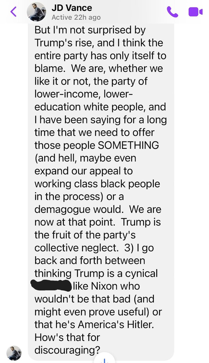 Vance knows a thing or 2 about nazis doesn't he? 😐