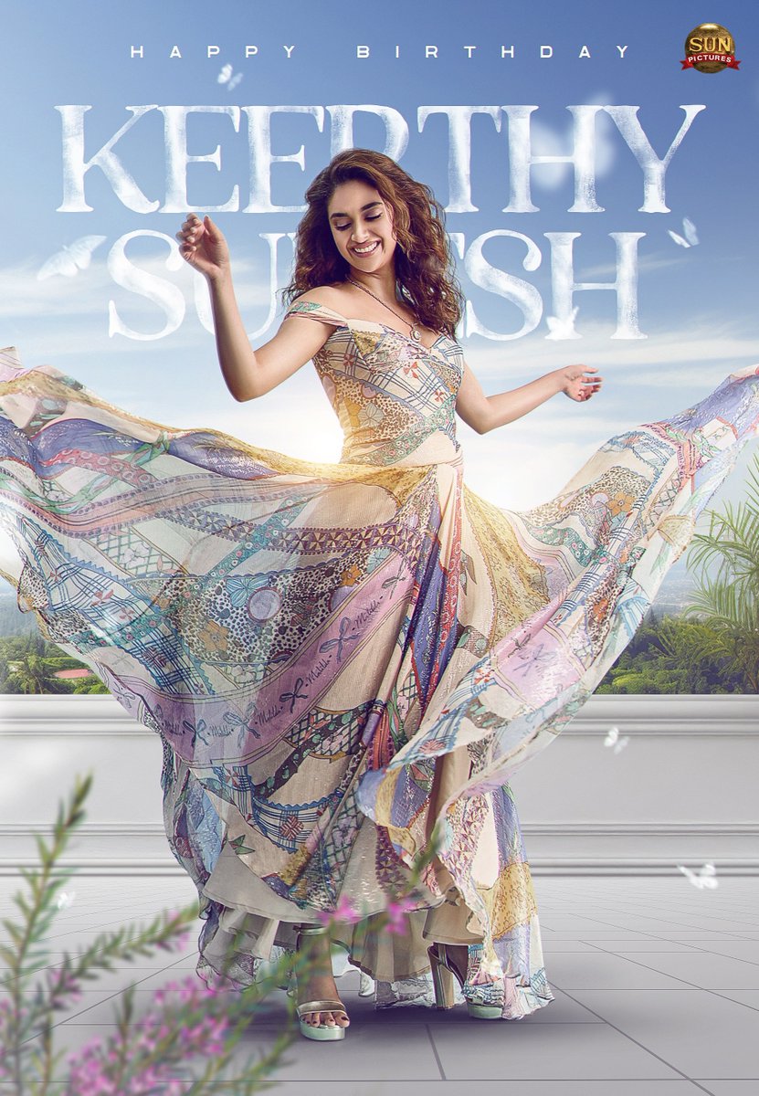sunpictures's tweet photo. Wishing the radiant actress @KeerthyOfficial a very Happy Birthday!

#HBDKeerthySuresh #HappyBirthdayKeerthySuresh https://t.co/WX0Jk8eDPz