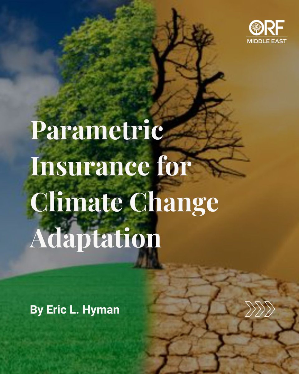 orfmiddleeast's tweet image. As #climate risks intensify, reactive #disaster relief is no longer enough.
#Parametric insurance offers a way to act before #crises unfold, linking payouts to measurable triggers and enabling faster, more predictable climate response.
✍️: Eric L. Hyman

Read here:…