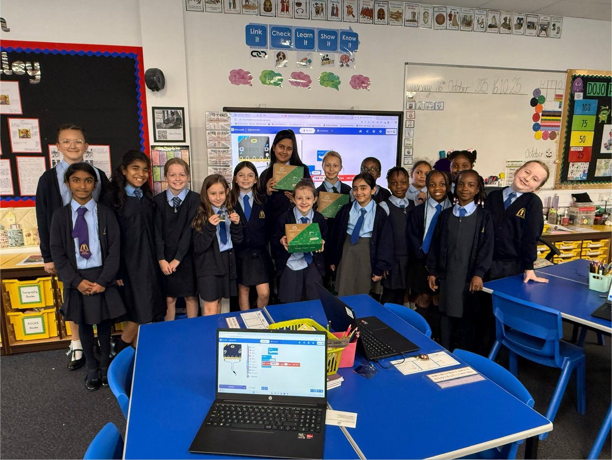 CORPUS1275's tweet image. Our amazing girls from Year 3 to 6 are taking part in the #IBelong Micro:bit Challenge! They’re coding, creating, and showing that tech is for everyone 👩‍💻building skills and confidence for possible future careers in coding! 🌟 #GirlsInTech