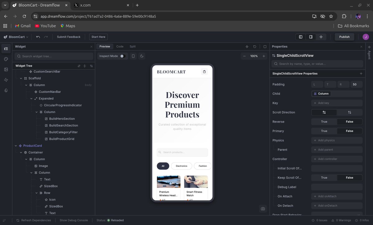 Jack_JD_17's tweet image. @DreamflowApp is built with Flutter Web gives smoother performance. 🚀 It’s using a JS build now, but a WASM build would unlock next-level speed. Flutter Web is evolving fast — I love Flutter Web 💙 #Flutter #flutterweb #webappdevelopment #WASM