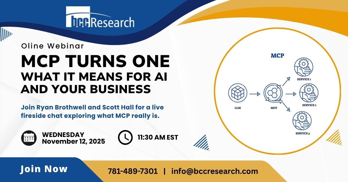 bccresearch's tweet image. MCP turns one 🎉
Join @BCCResearch Nov 12 for a fireside chat on how the Model Context Protocol is changing AI for good.
#AI #MCP #DataTrust
