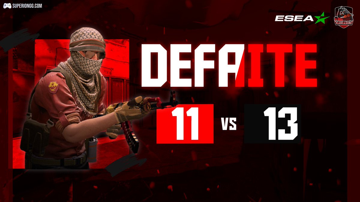 💥 Défaite 13-11 lors d’un match très serré face à Zentrix Team pour notre 4ᵉ rencontre ESEA Intermediate.

Malgré tout, l’équipe a montré un excellent niveau de jeu 👊

📅 Prochain match prévu mardi contre Dziady_IV  on compte bien rebondir 💪