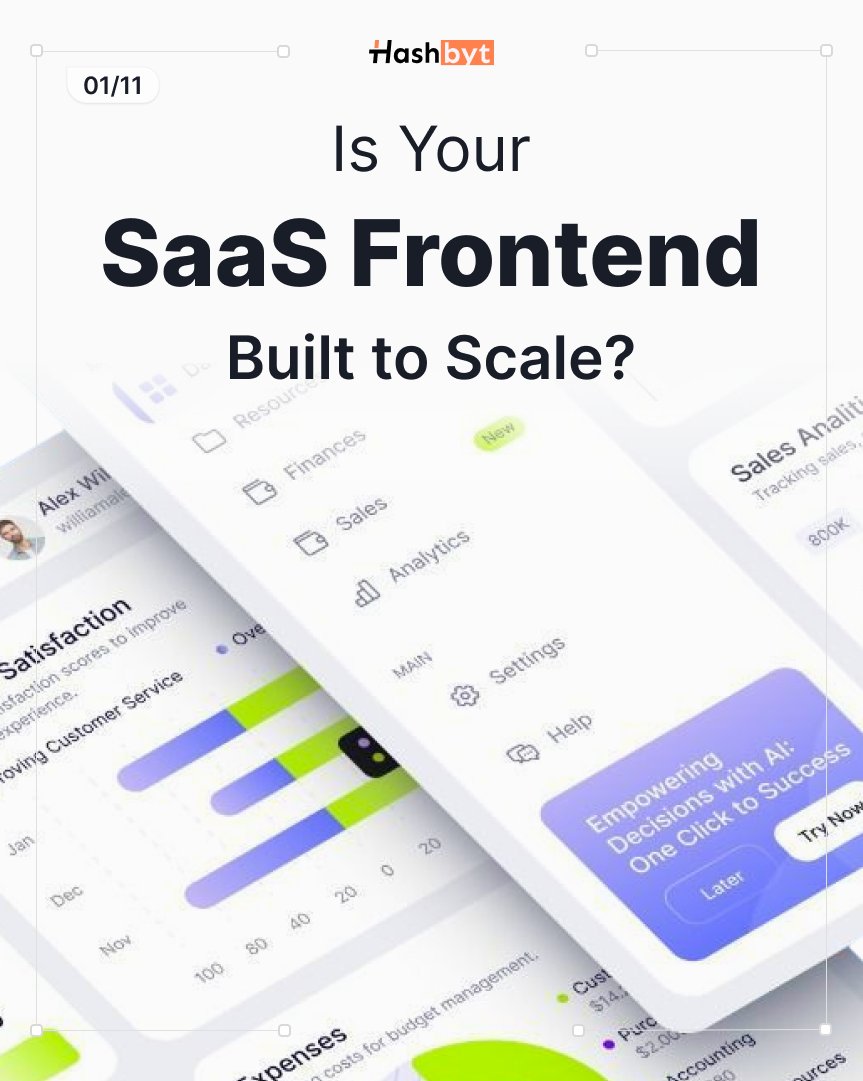 hashbyt's tweet image. Is your SaaS frontend built to scale? 🚀

#SaaS #Tech #frontend #hashbyt