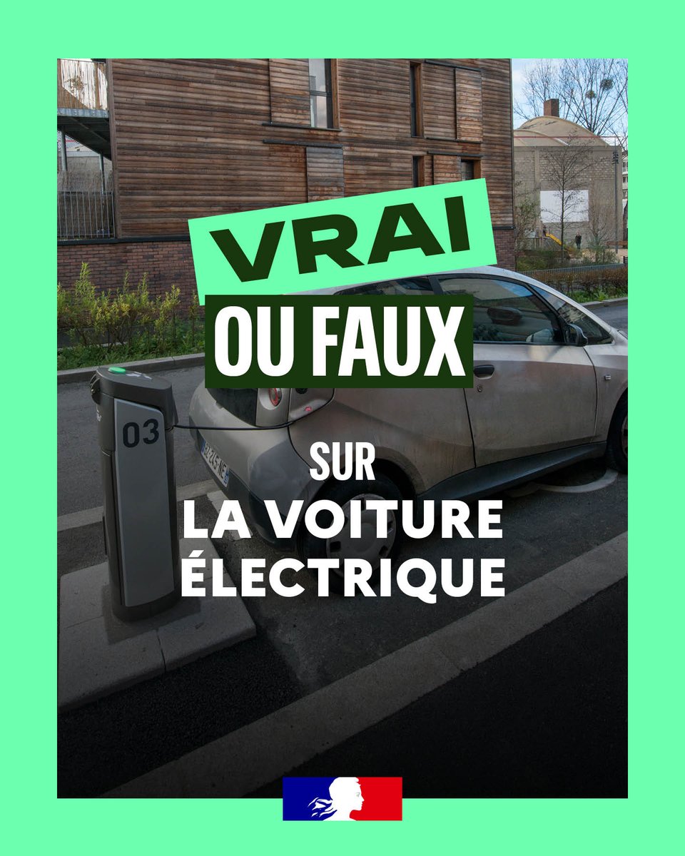 Ecologie_Gouv's tweet image. 🚗 Les véhicules électriques font encore l’objet de nombreuses idées reçues.

Autonomie, impact environnemental, coût, recyclage des batteries… Entre perception et réalité, il n’est pas toujours facile de s’y retrouver. 🔌

On fait le point : ecologie.gouv.fr/actualites/5-i…
