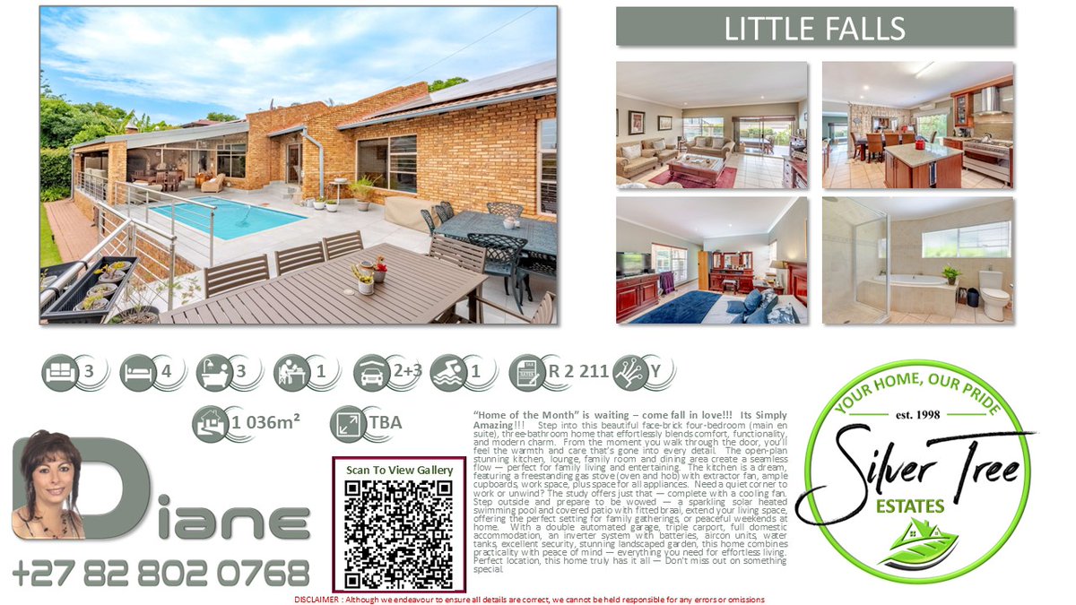 SilverTreeRSA's tweet image. @SilverTreeRSAste #realestate #propertiesforsale #secure #househunting #forsale #newhome #realtor #realtors #home #realty #property #investment #listing #newlisting #Roodepoort #littlefalls

silvertreeestates.co.za/properties/P11…