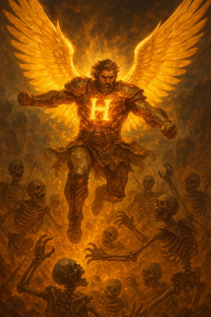 cryptoshrek_22's tweet image. ⚔️ “Wings of the HUNX” ⚔️
From the skies he descends — armor blazing, wings of gold unfurled.
The undead scatter as the $H ignites the battlefield.
The legend grows. The HUNX rise. 👑🔥

t.me/HundredXorDead

@100XorDead

#HUNX #CryptoMyth #MemeLegend #Web3Warrior #CryptoArt