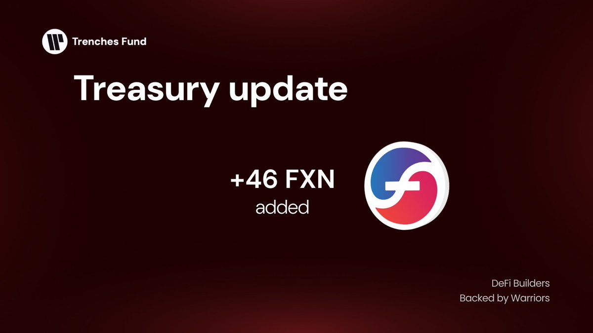 Welcome to the Trenches <a href="/protocol_fx/">f(x) Protocol</a>🤝.

With the latest historical liquidation event all over cex’s and dex’s <a href="/protocol_fx/">f(x) Protocol</a> showed us how to do it.

Zero liquidations!

We added 46 $FXN to our treasury.

Job’s not finished🫡.