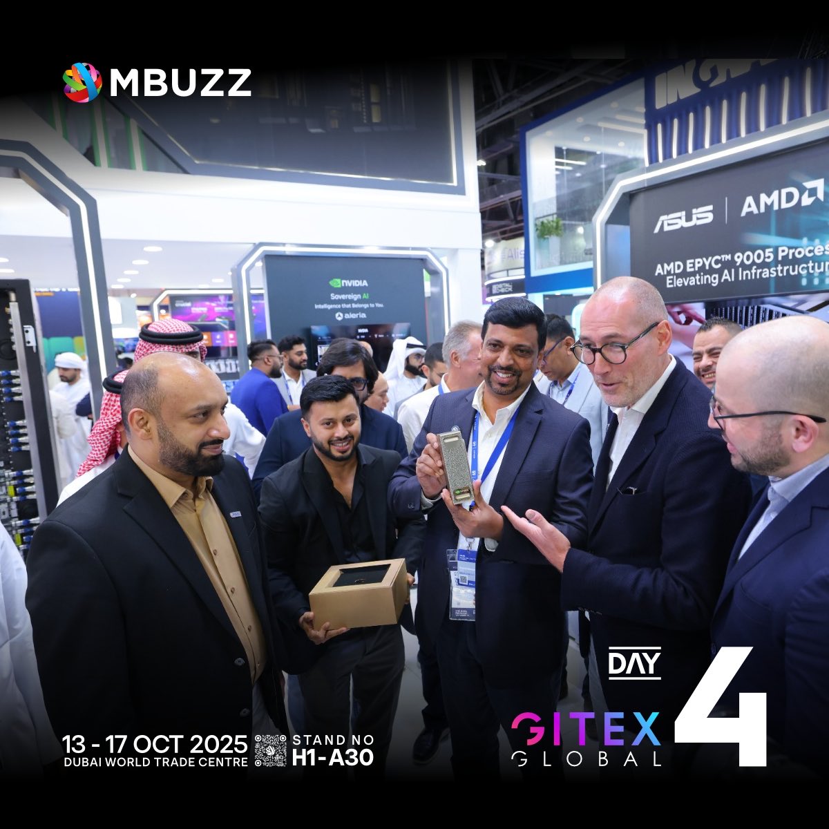 MBUZZ's tweet photo. بفخر نعلن عن إطلاق الحاسوب الفائق NVIDIA DGX Spark بالتعاون مع PNY في جناح MBUZZ خلال GITEX 2025.

يقدّم DGX Spark أداءً مذهلاً على مستوى petaFLOP مدعومًا بشريحة NVIDIA Grace Blackwell GB10 Superchip، لتسريع مستقبل الذكاء الاصطناعي والابتكار.

#MBUZZ #NVIDIA #PNY #GITEX2025 #DGXSpark #مستقبل_الذكاء_الاصطناعي #ابتكار