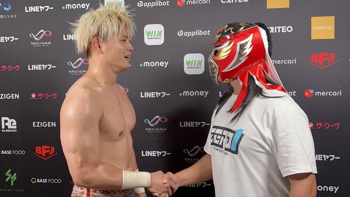 ZERO1_Wrestling's tweet image. 【10.16NOAH後楽園ホール】
ハヤブサ、11.10 ZERO1後楽園大会・一騎打ちに向け清宮海斗を電撃訪問！！

熱戦を誓い合う熱い握手！！

#noah_ghc
#pwzero1
#ゼロワン後楽園