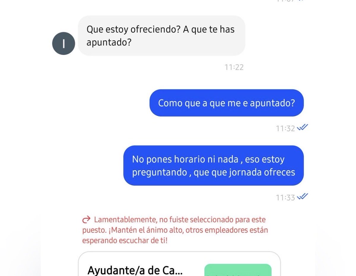 No encontramos personal que no pregunten por las condiciones.