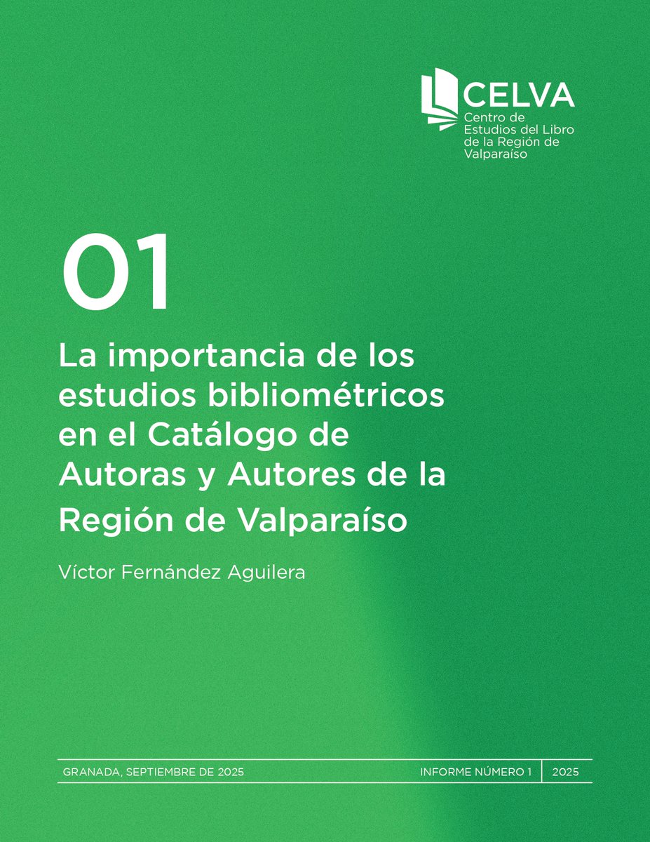 📢¡Buenos días! Los invitamos a leer el primer informe de CELVA: «La importancia de los estudios bibliométricos en el Catálogo de Autoras y Autores de la Región de Valparaíso», de Víctor Fernández Aguilera. Pueden consultarlo aquí: n9.cl/1praj