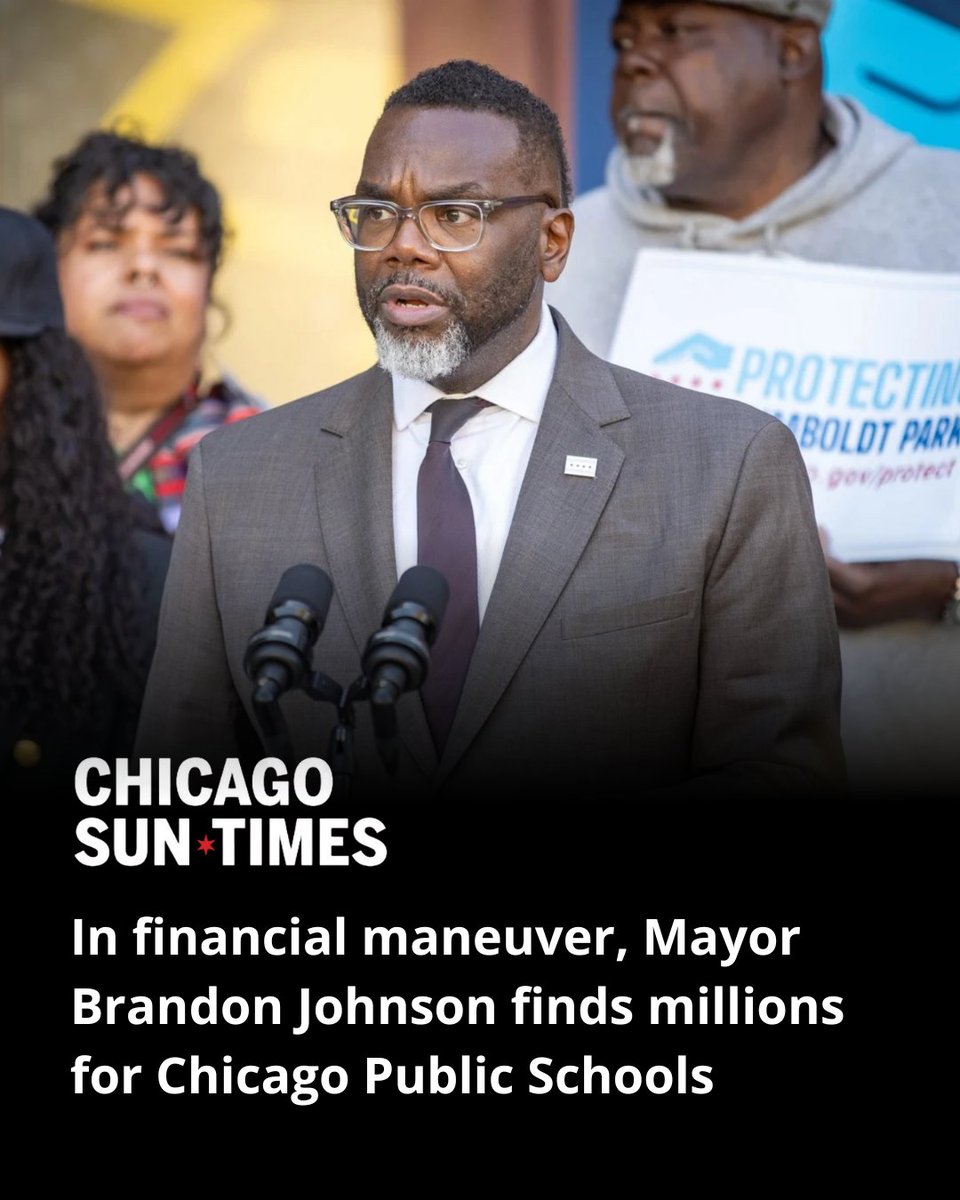 CTULocal1's tweet image. Mayor Brandon Johnson’s 2026 budget proposal calls for an unprecedented withdrawal from the city’s special taxing districts, or TIFs, totaling arecord $1 billion surplus.
School board members estimate CPS would receivemore than $500 million, enough to stabilize the district for…