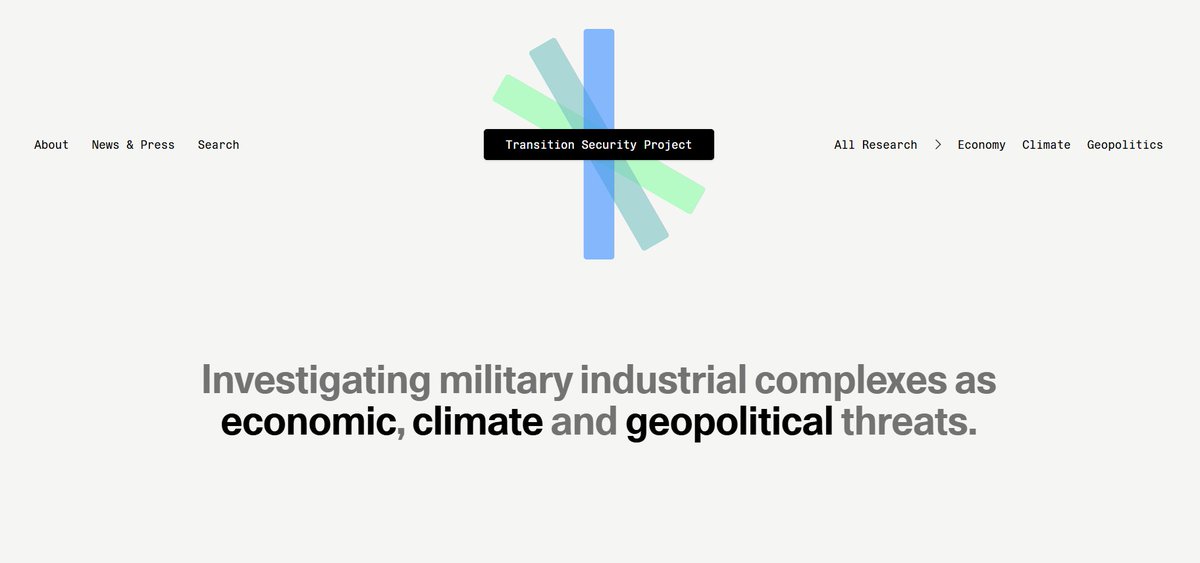 TransitionSec's tweet image. While the US & Europe ramp up military spending, millions live in poverty.
Today, we launch Transition Security Project, investigating how militarisation makes us poorer and less safe amid climate crisis — and what genuine security could look like. 🧵
transitionsecurity.org