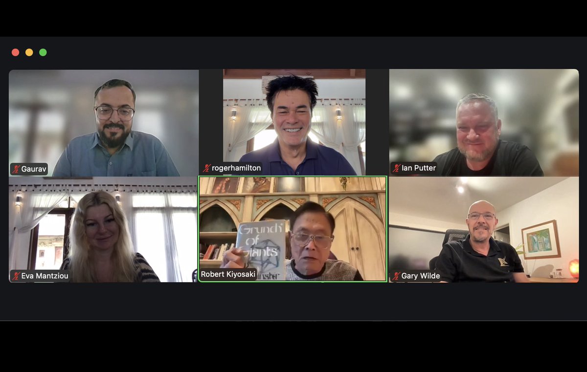 On a call today with our $GNS Board Advisor, <a href="/theRealKiyosaki/">Robert Kiyosaki</a> - Amazing wisdom from this man. Top Three Truth Bombs from the OG of Personal Finance:

1 > Grunch of Giants: To understand why the Fiat Economy is in the self-destructive spiral it's in - And why Bitcoin, Gold &amp;
