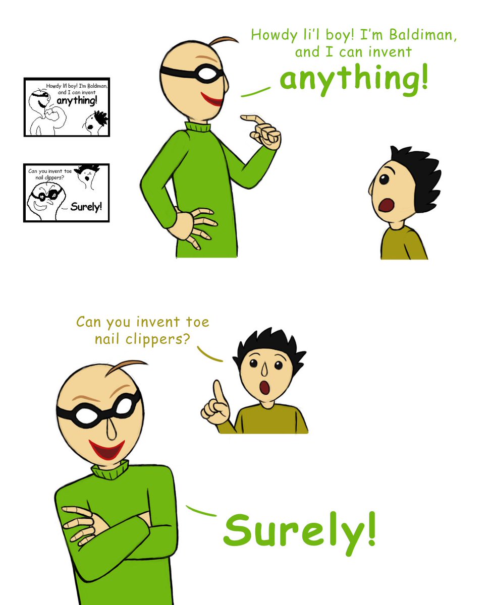 Mini_D12's tweet image. Baldiman and unknown kid

#BaldisBasics  #bbieal