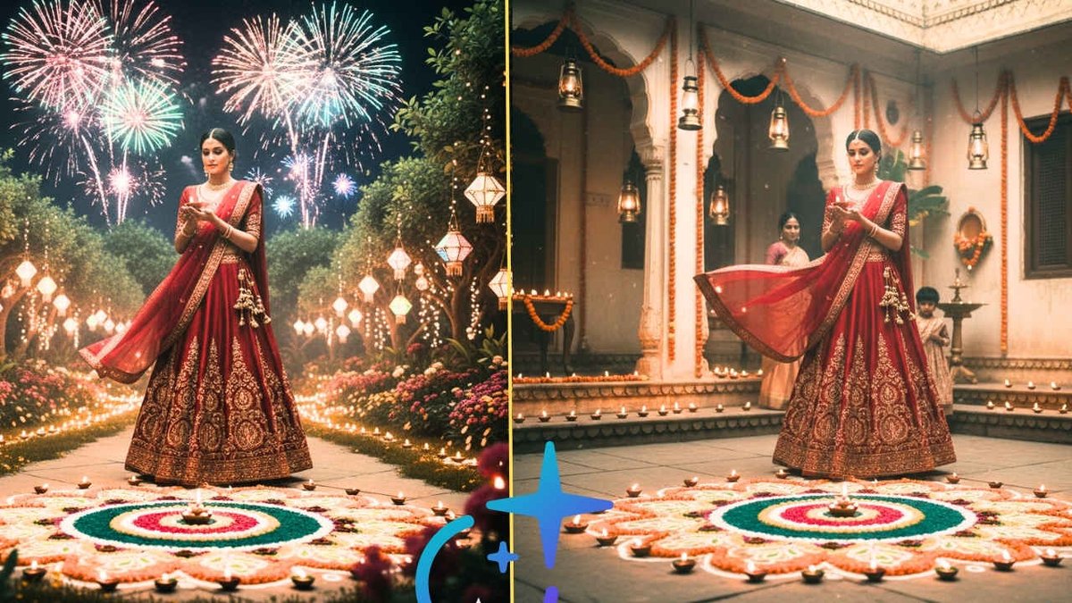 DigitHindi's tweet image. दिवाली पर AI से बनाइए अपनी शानदार फोटो, ये 5 प्रॉम्प्ट्स कर देंगे काम आसान, Gemini Nano Banana का ऐसे करें इस्तेमाल
Read: digit.in/hi/features/ge…