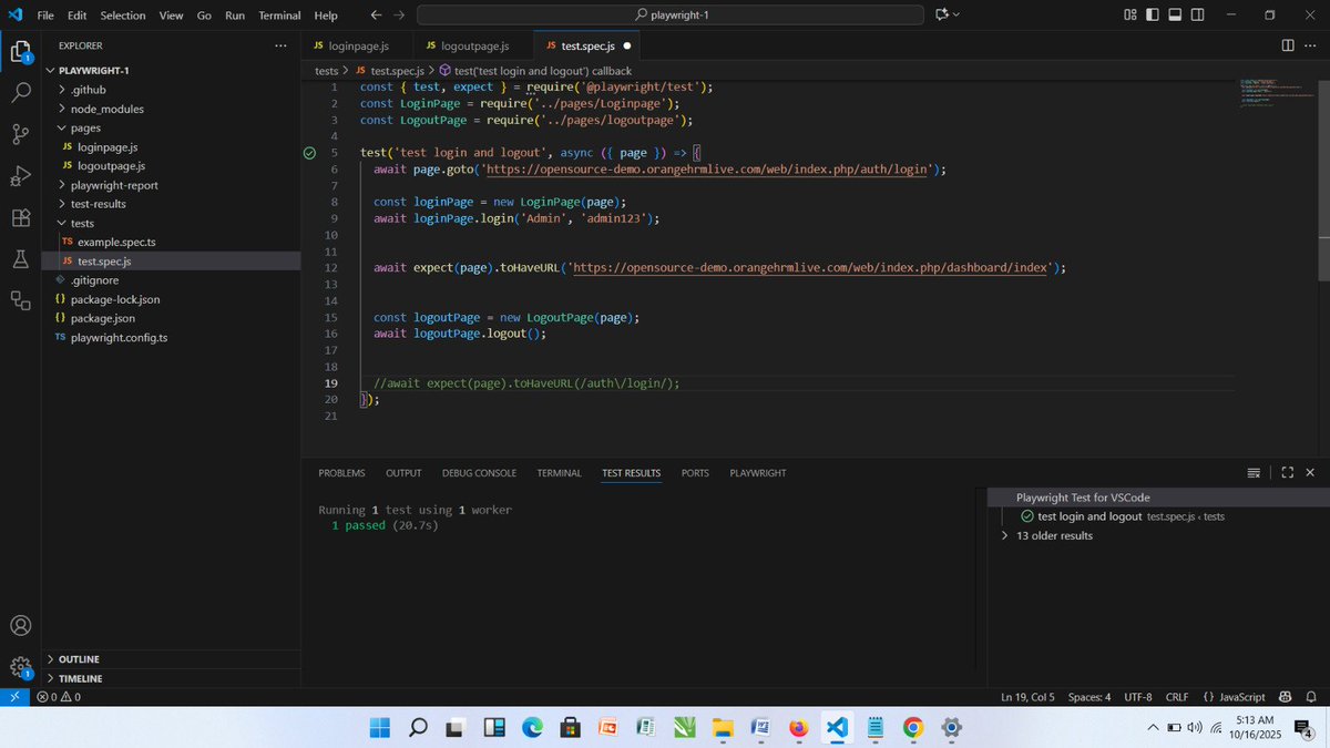 Bugzero_QA's tweet image. Got bored and decided to re-master my software QA skills with page object model using playwright(Typescript) method.
It was not really stressful after a long time of not automating web tests with POM 
Time to re-master other automation tools that I haven't used in a while.