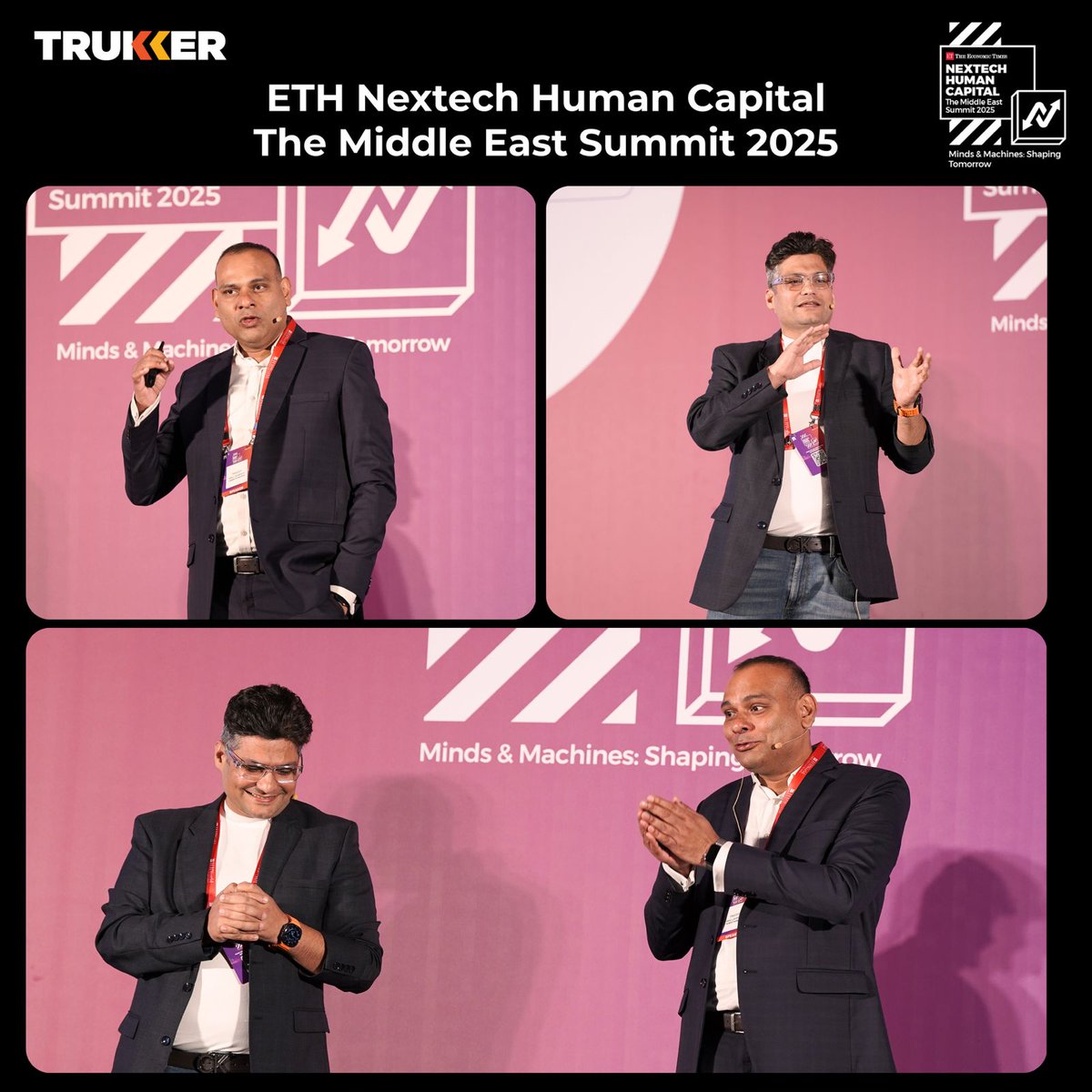 “You don’t build a business; you build people and they build the business.”

At #ETHRNexTechME 2025, TruKKer’s Pradeep M &amp; Capt (Dr) Pranav Prasoon Thakur shared The Human Edge in High Tech, our journey of culture, scalability &amp; people-first growth across 10+ countries.

#TruKKer