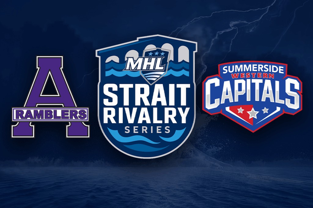 STRAIT RIVALRY SERIES! We'll face off in a season-long head-to-head series with the Amherst Ramblers during the 2025-26 regular season, with bragging rights—and a brand-new trophy—on the line. #CapsArmy