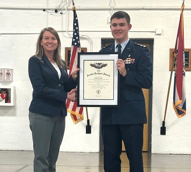 mocapnews's tweet image. Missouri Wing&apos;s Trail of Tears Composite Squadron recently celebrated an Amelia Earhart Award and a Change-of-Command ceremony! Congrats to Cadet Capt. Matthew Allcock and 1st Lt. Jacquelyn Weinhold!
#civilairpatrol #CAPcadet facebook.com/MOCAPNEWS/post…