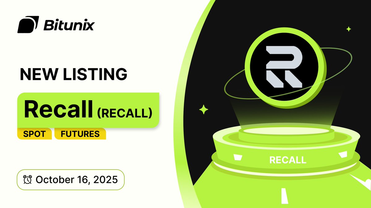 BitunixOfficial's tweet image. 📣 $RECALL @recallnet Trading is now available on Bitunix!
🚀 Spot Trading bitunix.com/spot-trade/REC…
🔥 Futures Trading bitunix.com/contract-trade…
ℹ️ More Details bitunix.com/coin-introduce…