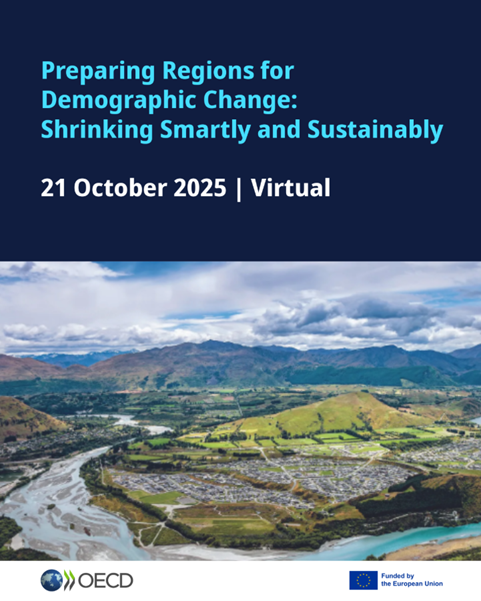 👥 Nearly 40% of <a href="/OECD/">OECD ➡️ Better Policies for Better Lives</a> regions are shrinking - but #demographicchange doesn’t mean decline.

Join us at #EURegionsWeek to explore how to adapt smartly &amp; sustainably.
 
📅Oct 21 ⏰ 10:30AM (CEST) 📍Online

Register here 🔗meetoecd1.zoom.us/webinar/regist…