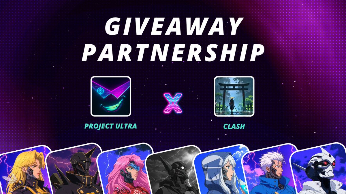 🎁 WL GIVEAWAY FOR ULTRA NFTs 🎁

Project Ultra is a community focused on helping you become a better content creator, finding job opportunities in Web3, and providing community rewards. They're launching their Ultra NFTs, low-supply, anime-style NFTs featuring some of Sui's best