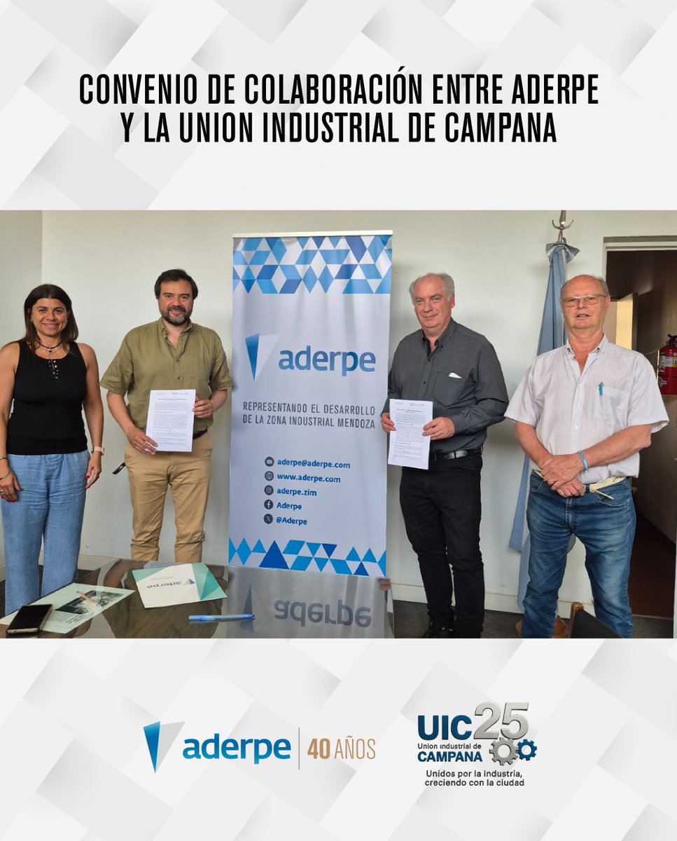 aderpemza's tweet image. 🤝 ADERPE y la Cámara Industrial de Campana firmaron un convenio de colaboración para fortalecer el compre local, conectar empresas y potenciar la innovación tecnológica. #ADERPE #Campana #CompreLocal #SinergiaEmpresarial