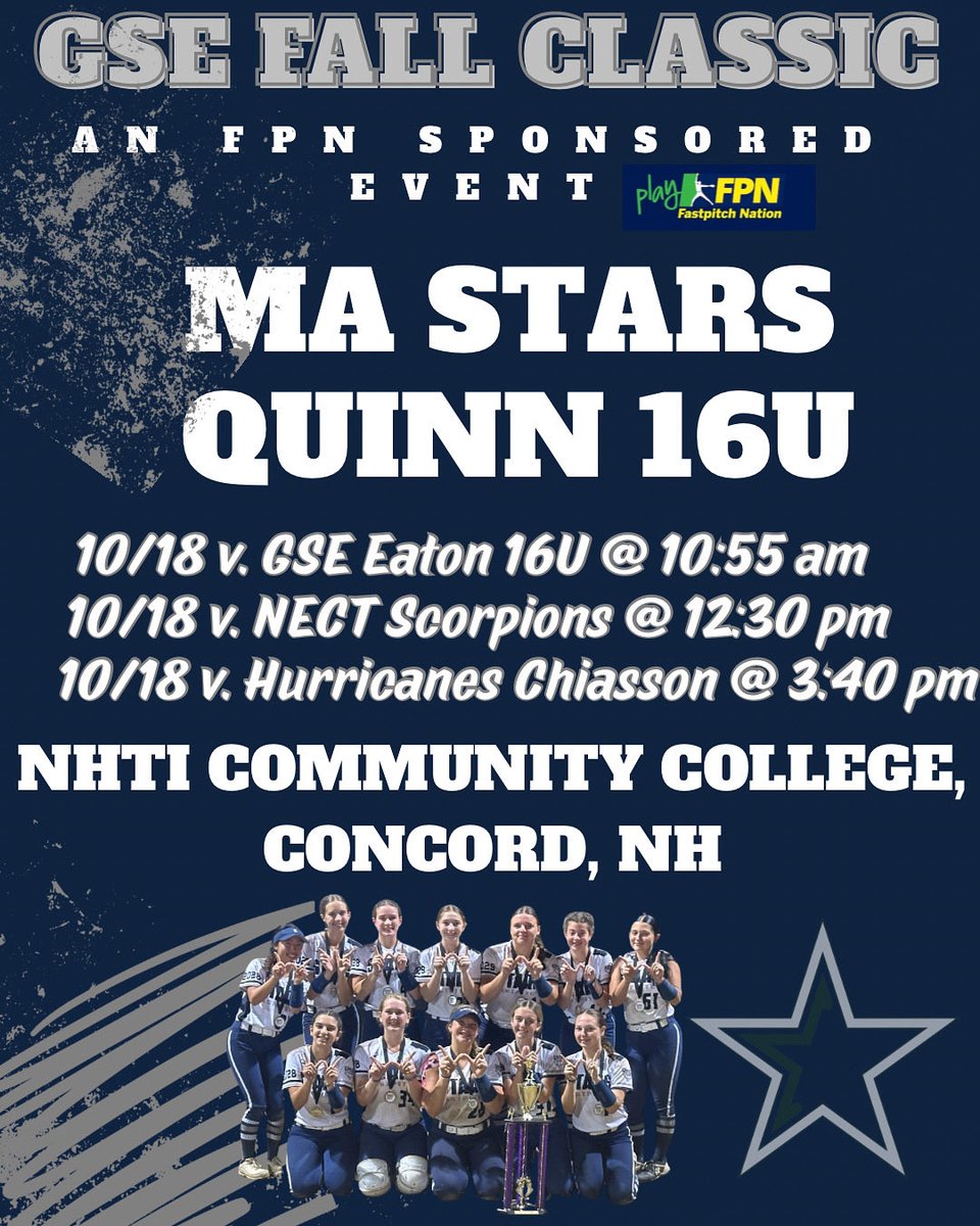 Back at it again this weekend for these ladies. Traveling north to New Hampshire. Let’s keep the streak going! Come check out the fall foliage and watch some awesome softball!!  #humble #substanceovershiny
<a href="/starsnationalfp/">Stars Organization</a>