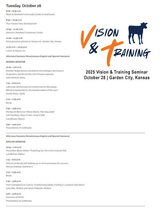 Have you made plans to join us in Garden City, Kansas on October 28, 2025 for the Annual Vision &amp; Training Seminar?

Check out the schedule to see what we have planned - you don't want to miss this opportunity!

calfandheifer.org/2025-vision-an…