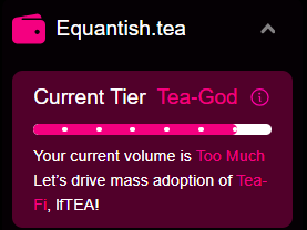 My tea ID is Equantish.tea ☕️
Have you claimed your tID (Tea-ID) yet?
If not, you better hurry up! 🔥

It’s super easy, just import the wallet you use on Tea-Fi into the official Tea-Fi app 👇

📱 Android
play.google.com/store/apps/det…

🍎 iOS: App Store
apps.apple.com/id/app/tea-fi/…

Not in