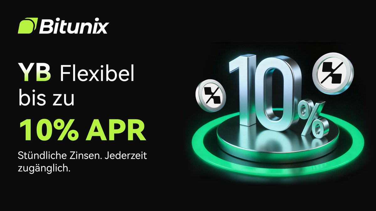 BitunixDE's tweet image. 💰 Verdienen Sie bis zu 10 % APR mit $YB Flexible!
Vermehren Sie Ihr Vermögen mühelos mit Bitunix. Profitieren Sie von stündlichen Zinsen, flexiblem Zugriff und bis zu 10 % APR. 🚀
Fangen Sie noch heute an zu verdienen! 👉 bitunix.com/earn/financial…