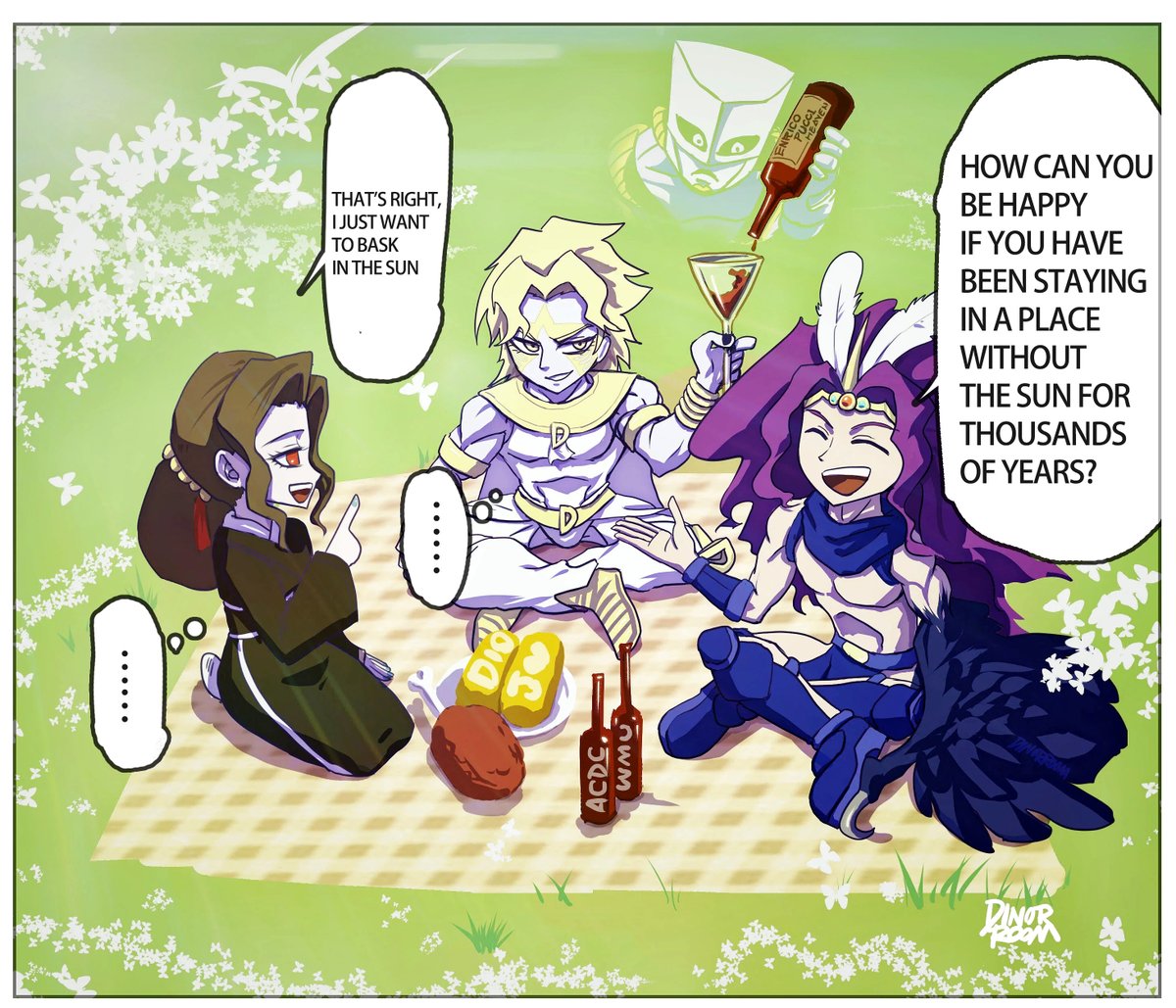dinorroom's tweet photo. Be friends in sunshine 
#鬼滅の刃 #無惨 #JoJosBizarreAdventure #dio https://t.co/XgithzxTiX