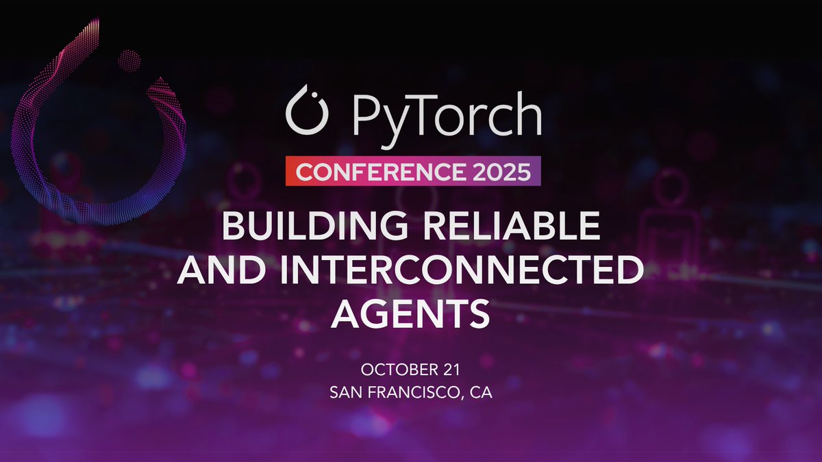 PyTorch's tweet image. 🤝 Collaboration & Reliability @ #OpenAgentSummit #PyTorchCon 2025
🎙️ @sandi_besen (IBM) | Chitra Venkatesh (Google) | Tuana Çelik (LlamaIndex)
Topics: BeeAI Reliability • Agent2Agent Protocol • Open Workflows
🔗 Register hubs.la/Q03NTZBc0
🗓️ Agenda…