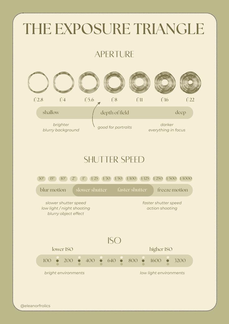 shavon68958's tweet image. The Exposure Triangle-Adjust ISO, Aperture, &amp;amp; Shutter Speed ⚙️Learn the exposure triangle to control brightness and depth of field. Use low ISO for clarity, wider aperture for background blur, and fast shutter speed for motion.#PhotoHack #PhotographerLife #CameraTips #Compostion