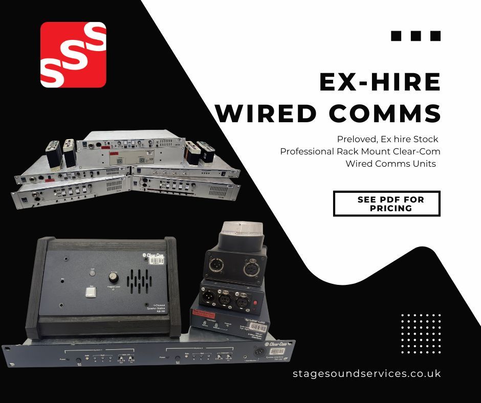We are clearing our shelves again and have some great ex-hire items for you! Our Wired Clear-Com Systems are now in our ex hire catalog - See PDF for pricing buff.ly/Zz8ssl0