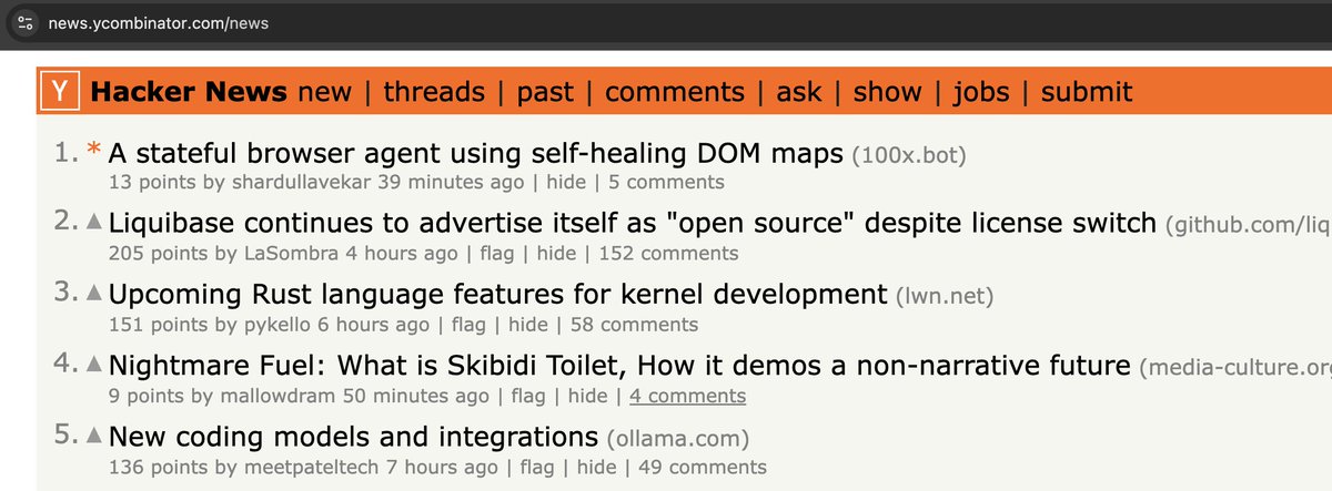 shardullavekar's tweet image. LinkedIn clout, Twitter dunks, IG reels... they&apos;re all fun.

But the front page of Hacker News? That&apos;s a different kind of surreal 🙂

100x is trending on HN!