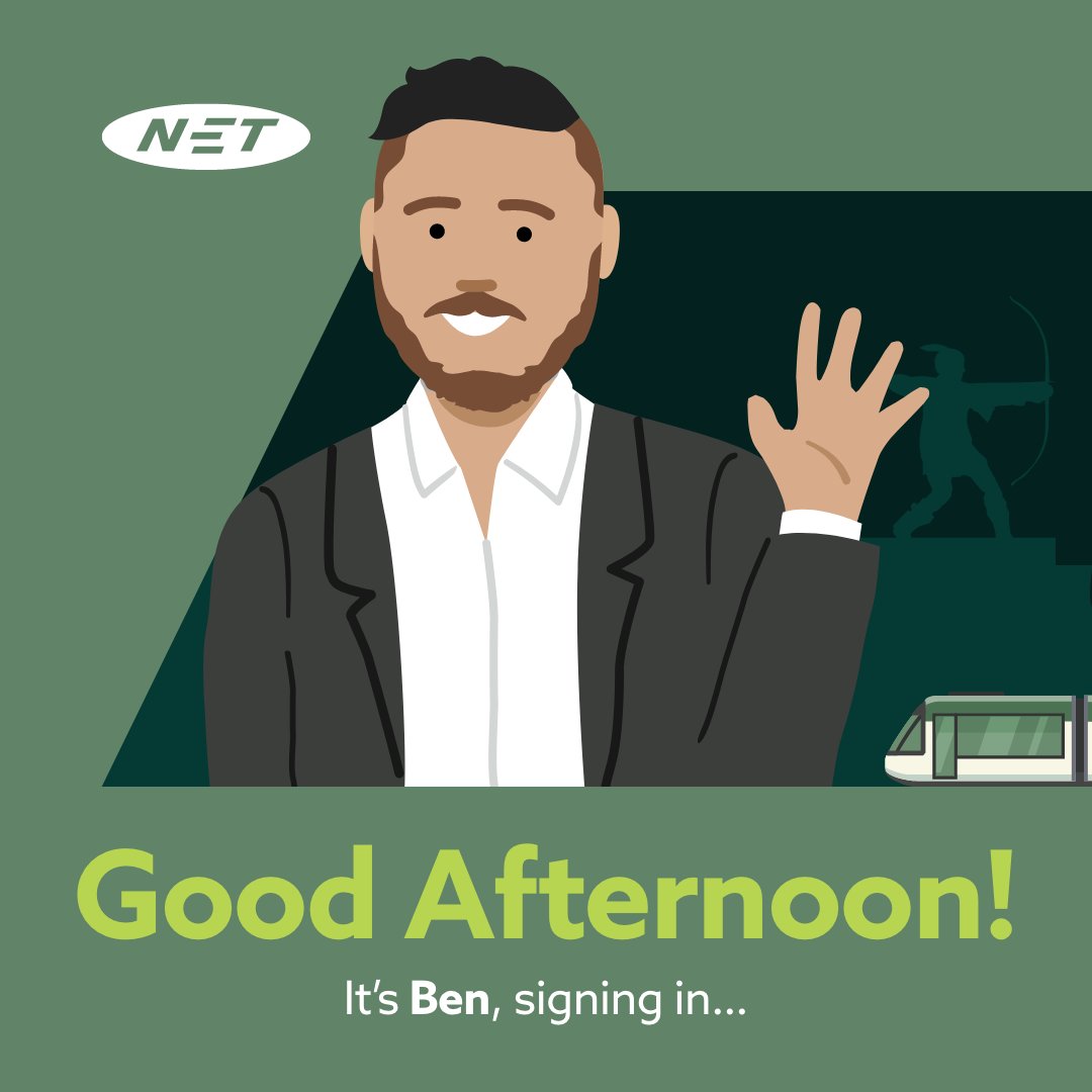 NETTram's tweet image. Good afternoon, Ben here with you this afternoon.
We have a frequent service running to all stops. I'll keep you updated with any changes.