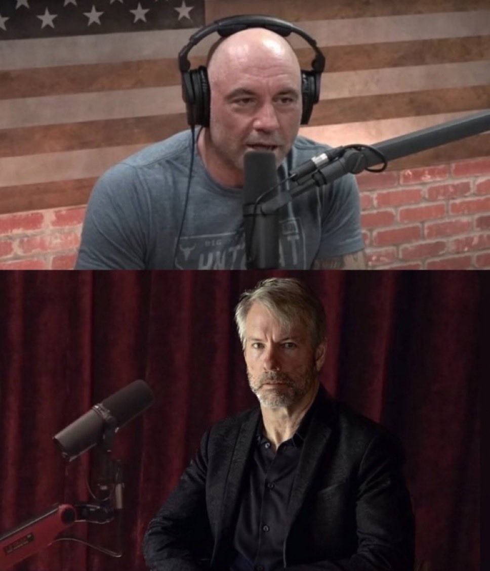 Rumours that Joe Rogan just recorded a podcast with Michael Saylor about # Bitcoin 👀