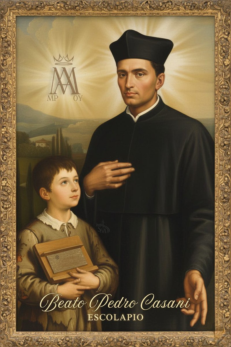 📰 BEATO PEDRO CASANI, SCH.P. 

🪪 El Padre Pedro Casani siempre optó por Dios, optó por los pequeños, por los niños, por el deseo de reformar la sociedad desde la educación. 

Felicidades a toda la familia en este día que la Iglesia recuerda su vida y obra 🙏 ruega por nosotros.